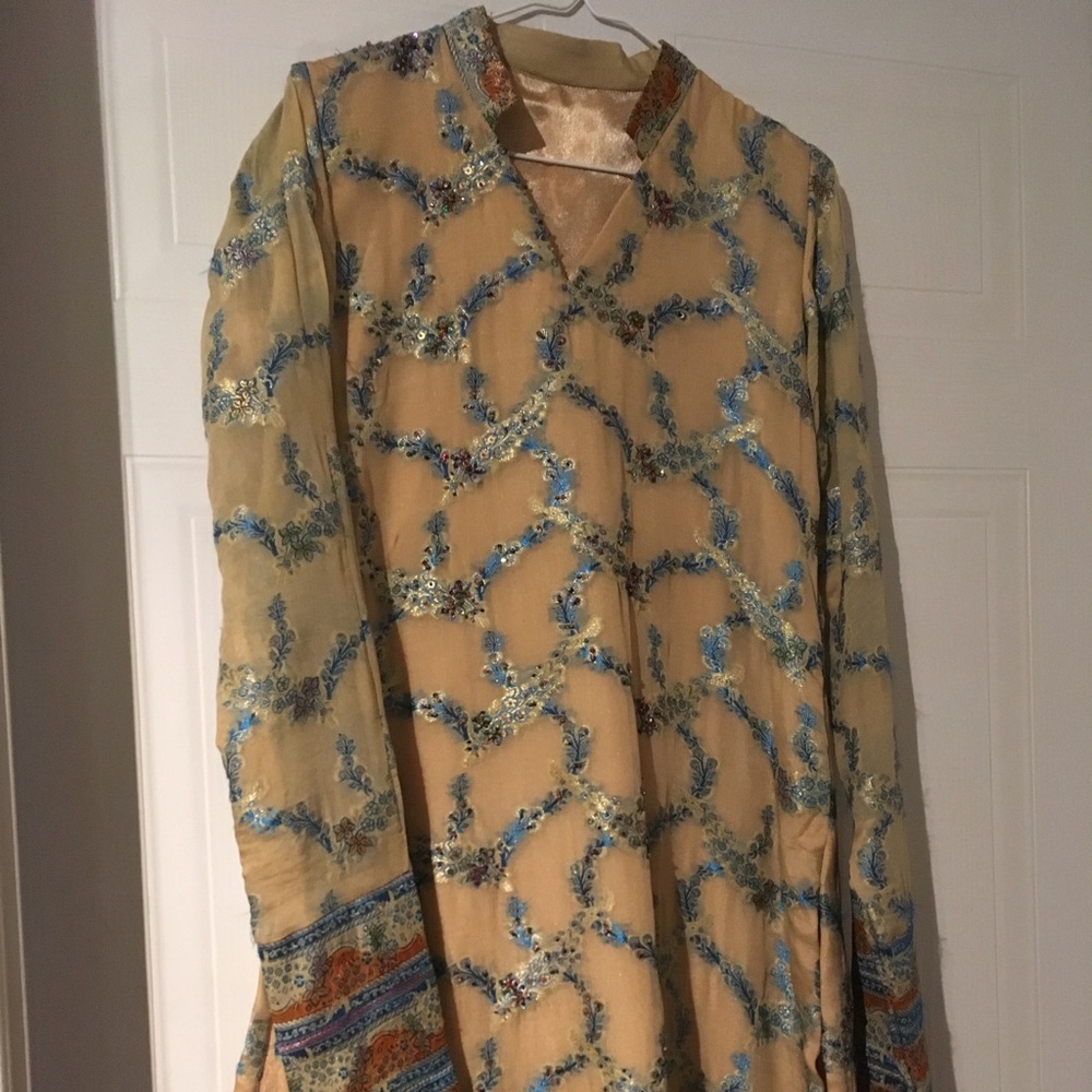 Mustard Georgette Salwar Dress